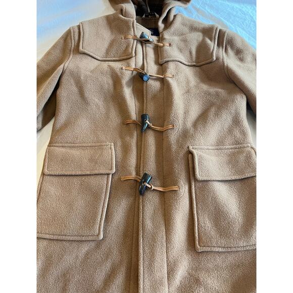 Burberry London Duffle Coat XS Camel Wool Toggle Hooded Made in England Vtg - Picture 5 of 16